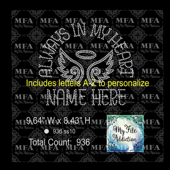 Always in my Heart Memorial Rhinestone Digital Download File