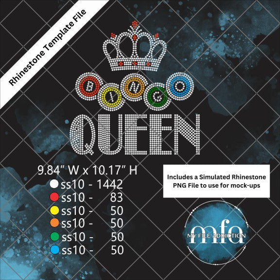 Bingo Queen 2 Rhinestone Template File - My File Addiction