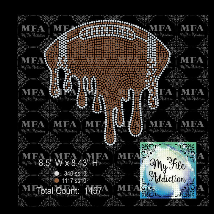 Football Single Rhinestone Design
