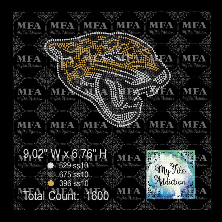 Jaguar Rhinestone Digital Download File