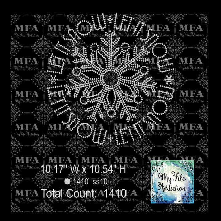 Let It Snow 2 Rhinestone Digital Download File