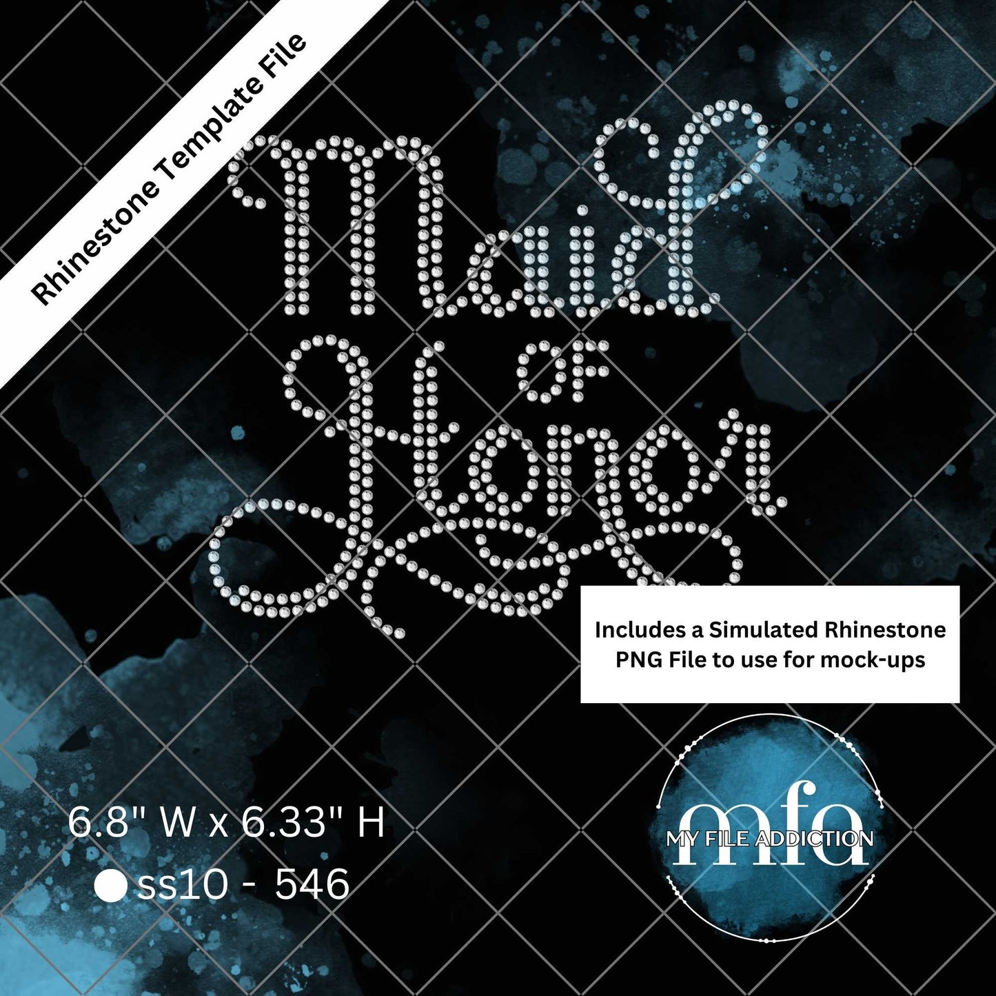 Maid of Honor 2 Rhinestone Template File