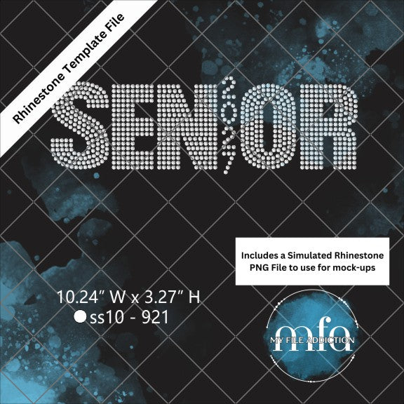 Senior 2027 Rhinestone Template File