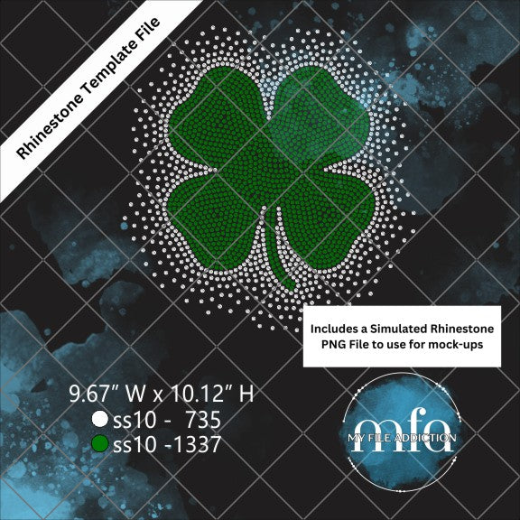 Shamrock Scatter 3 Rhinestone Template File