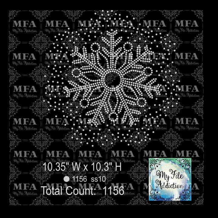 Snowflake Scatter Rhinestone Digital Download File