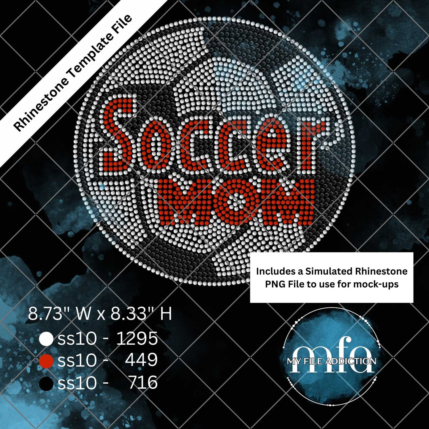 Soccer Mom 1 Rhinestone Template File