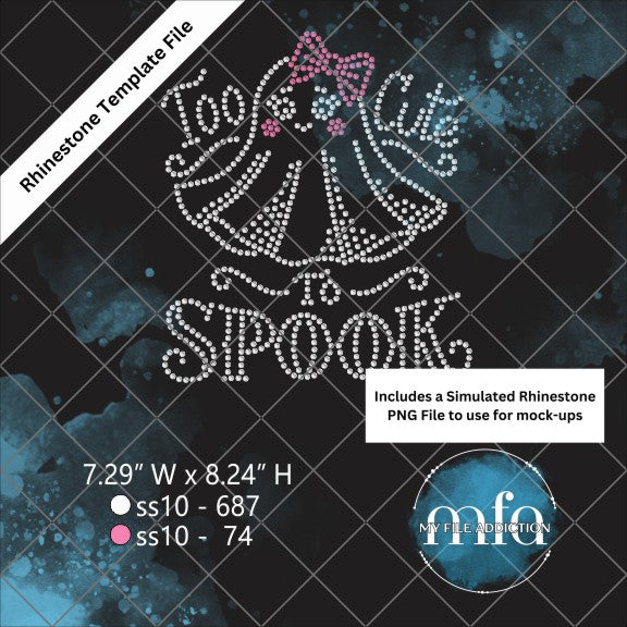 Too Cute To Spook Rhinestone Template File