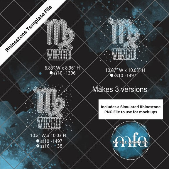 Virgo Scatter Rhinestone Template File