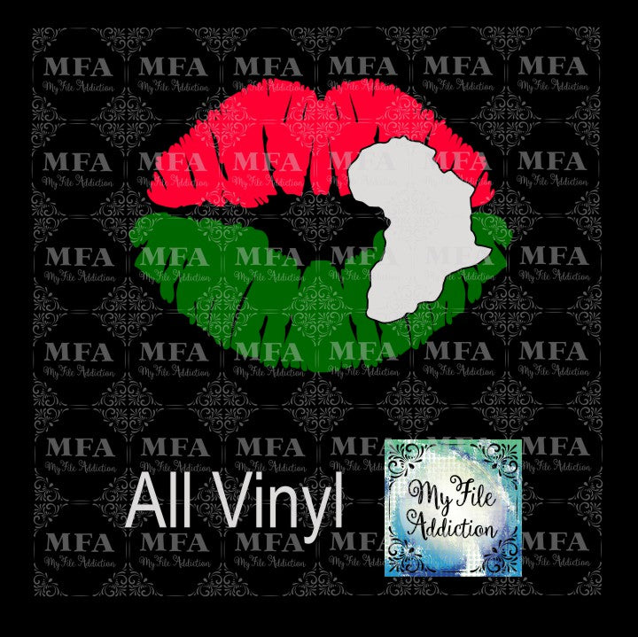 Africa Lips 2 Vector Digital Download File