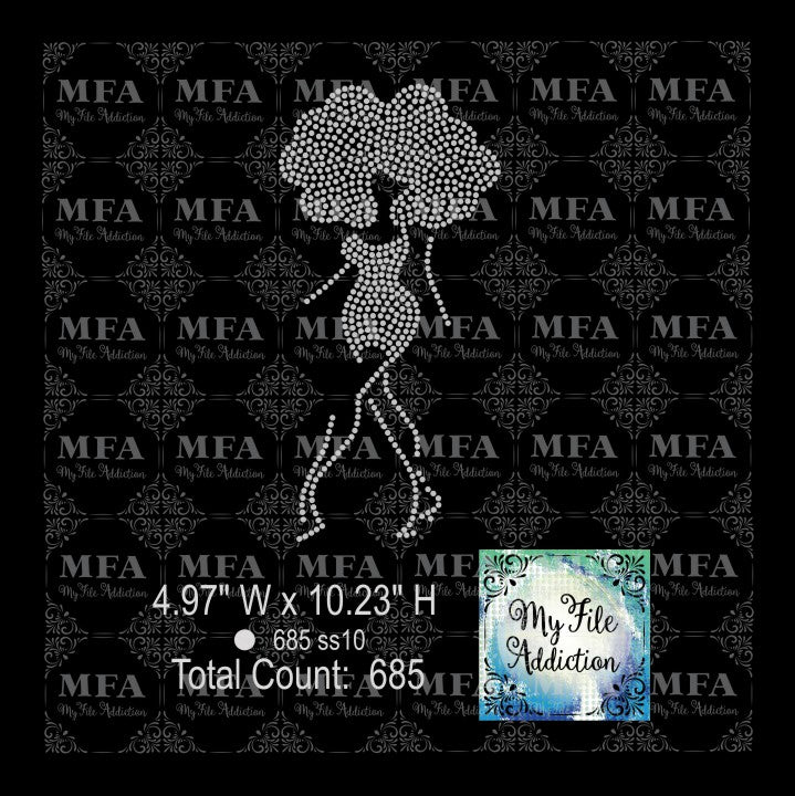 Afro Sexy Lady Rhinestone Digital Download File - My File Addiction