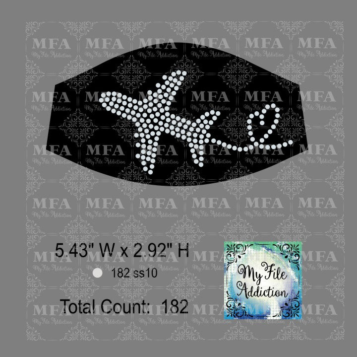 Air Plane Small Rhinestone Digital Download File
