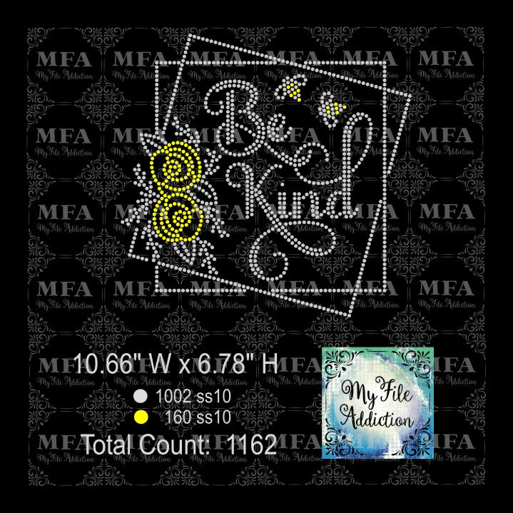 Be Kind 2 Rhinestone Digital Download File