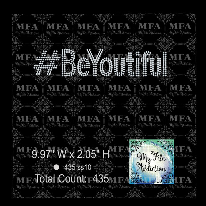 #BeYoutiful Rhinestone Template File