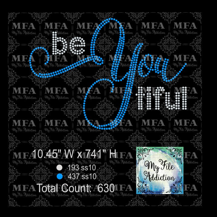 Be You tiful BeYoutiful 2 Rhinestone Digital Download File