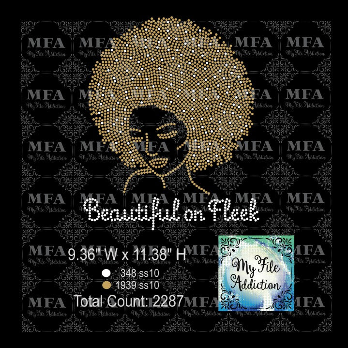 Beautiful on Fleek Rhinestone Digital Download File - My File Addiction
