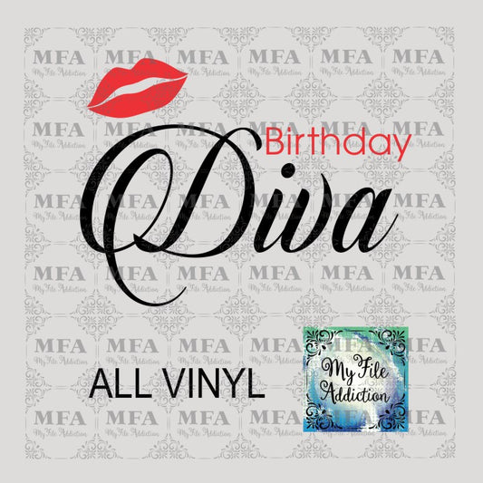 Birthday Diva 1 Vector Digital Download File
