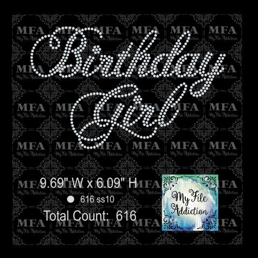 Birthday Girl Rhinestone Digital Download File