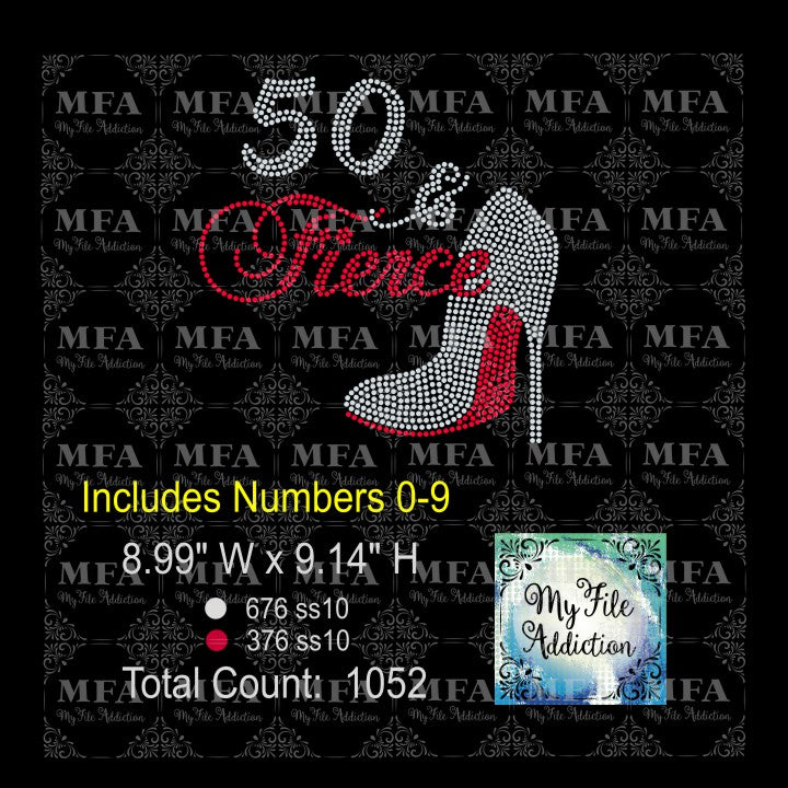 Birthday Number & Fierce Rhinestone Digital Download