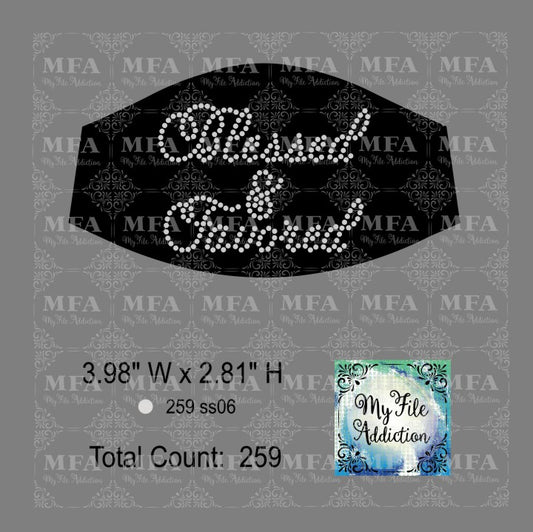 Blessed & Favored Small Rhinestone Digital Download File