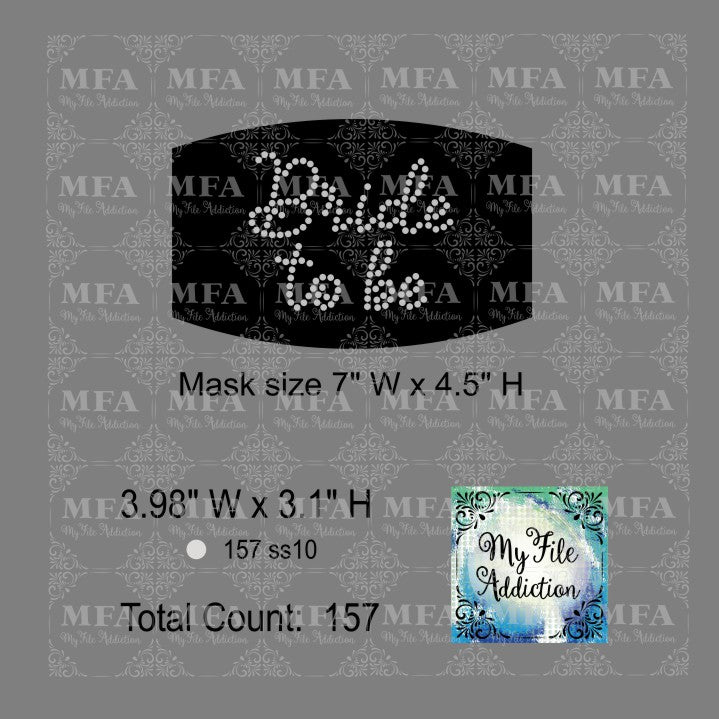 Bride to be Small Rhinestone Digital Download File - My File Addiction