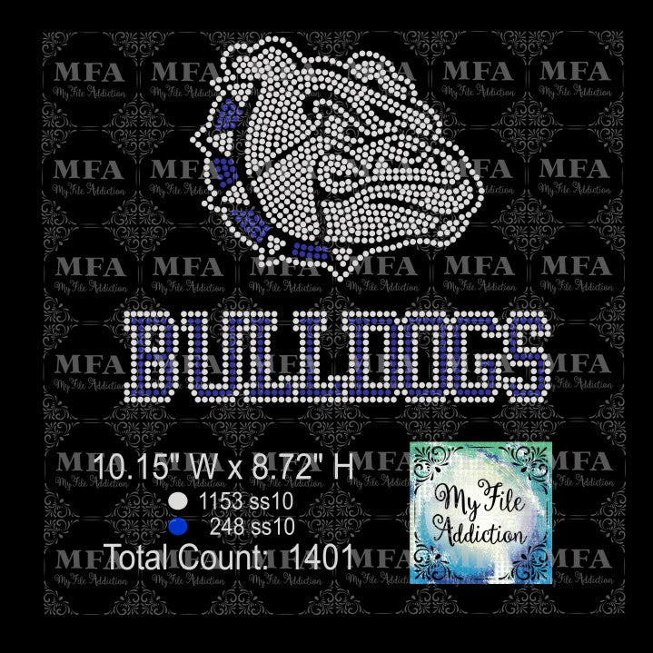 Bulldogs Rhinestone Digital Download File - My File Addiction