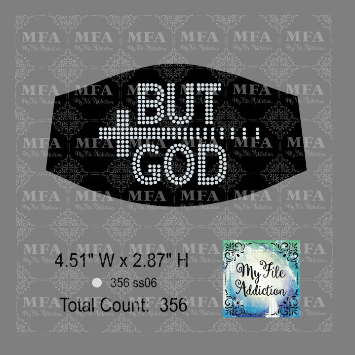 But God Small 2 Rhinestone Digital Download File