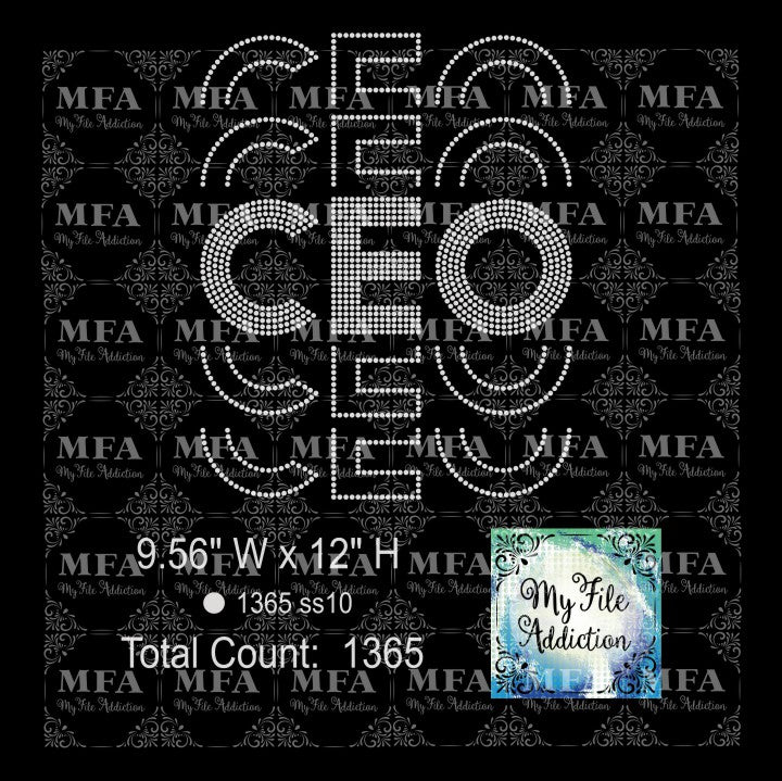 CEO 2 Rhinestone Digital Download File