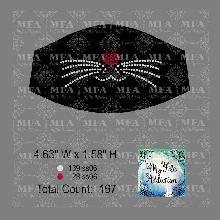 Cat Face Small Rhinestone Digital Download File