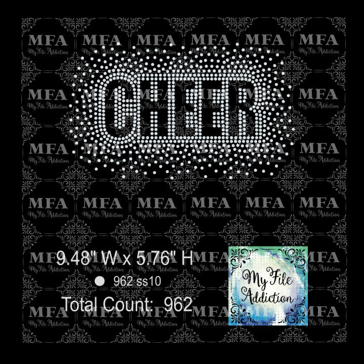 Cheer Scatter Rhinestone Digital Download File