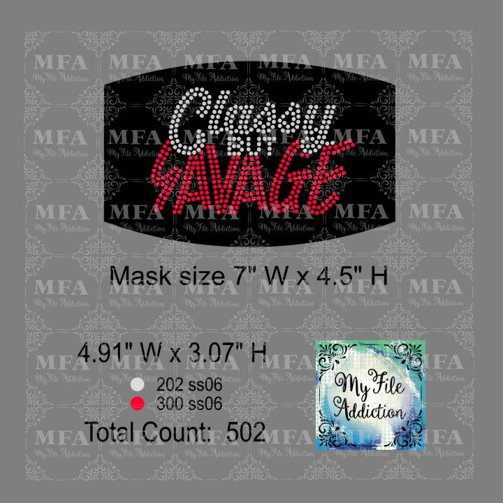 Classy But Savage Small Rhinestone Digital Download File