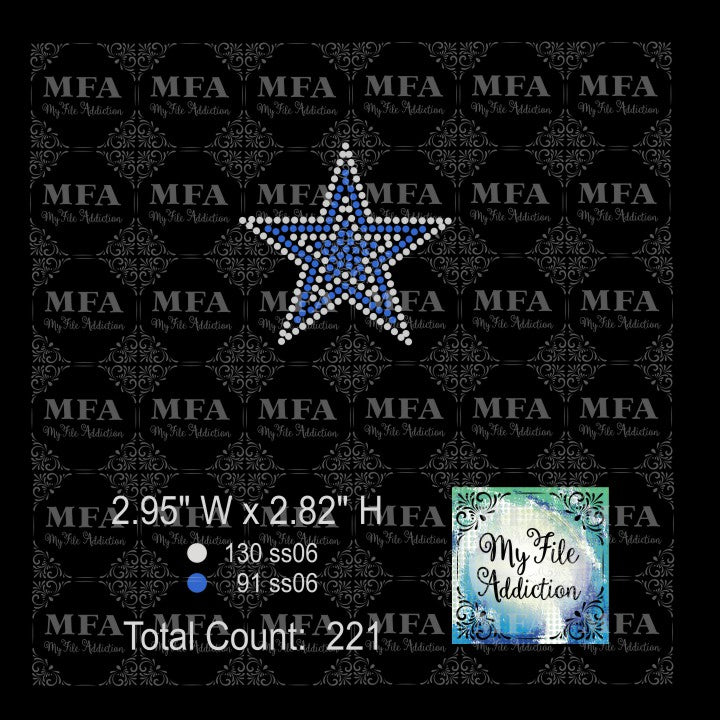 Star Small Rhinestone Digital Download File