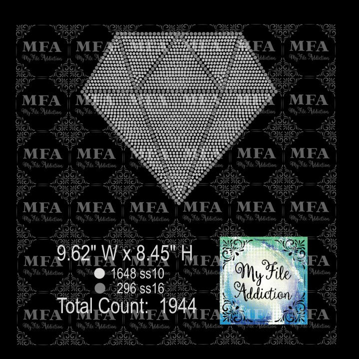Diamond 1 Rhinestone Digital Download File - My File Addiction