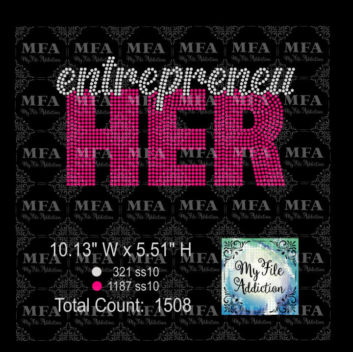 Entrepreneu HER 1 Rhinestone Digital Download File