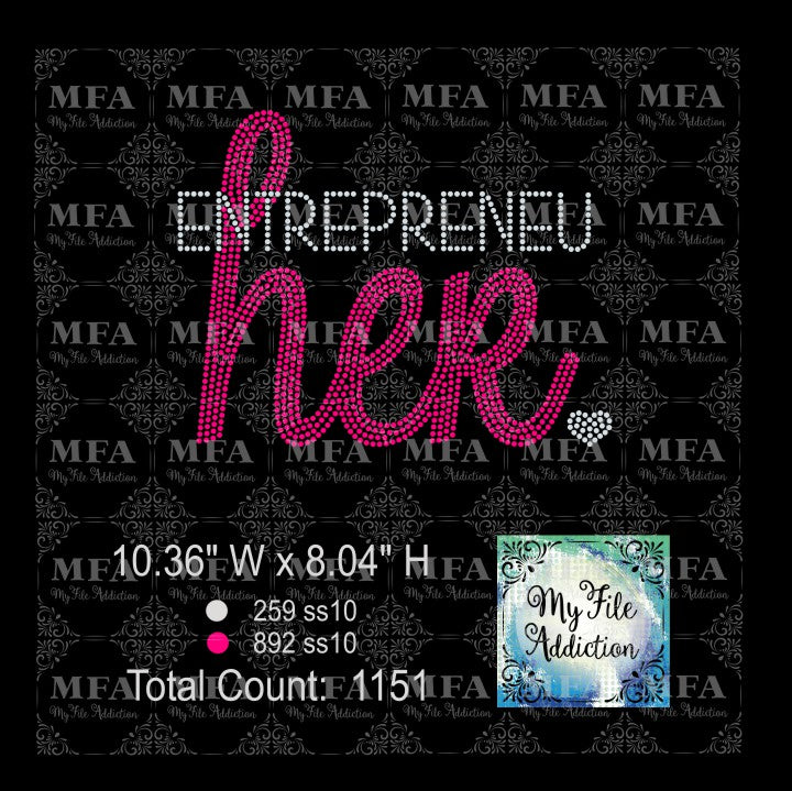 Entrepreneu her 2 Rhinestone Digital Download File