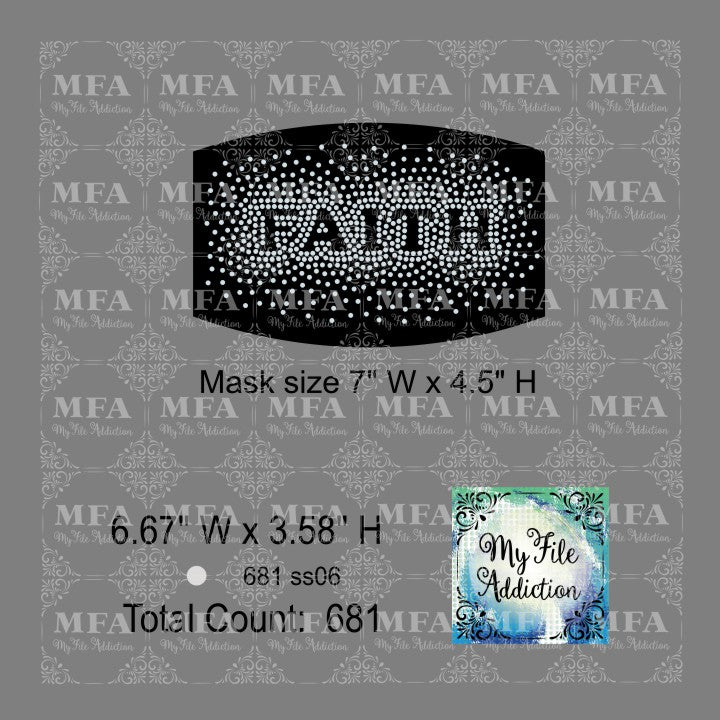 Faith Scatter Small Rhinestone Digital Download File
