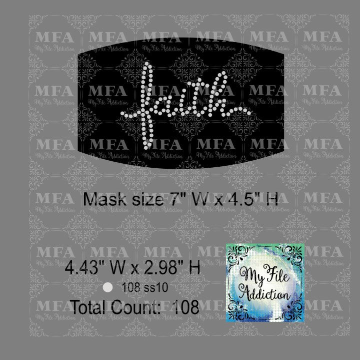 Faith Small Rhinestone Digital Download File - My File Addiction