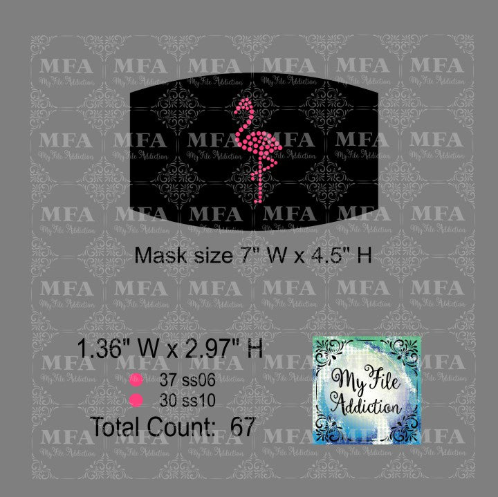Flamingo Small Rhinestone Digital Download File