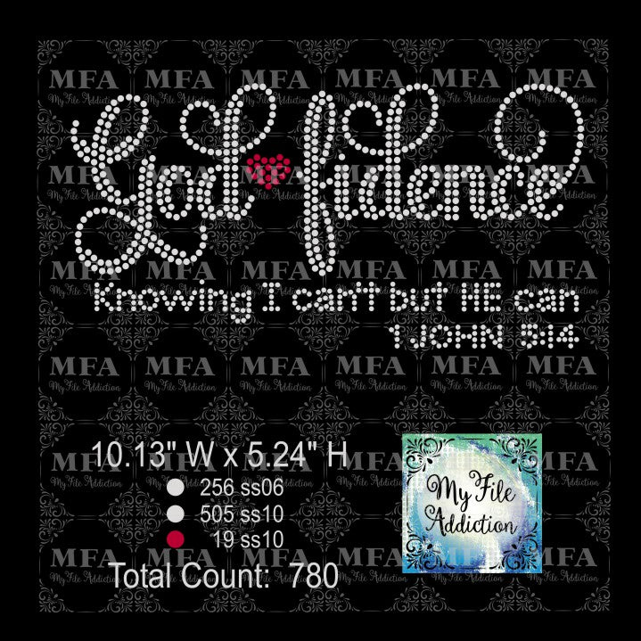 Godfidence God fidence Rhinestone Rhinestone Digital Download File