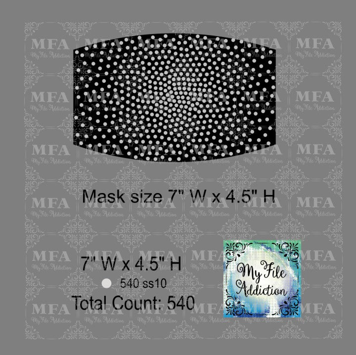 Gradient Mask Rhinestone Digital Download File - My File Addiction