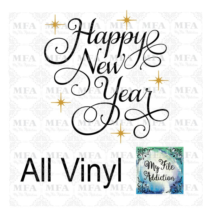 Happy New Year Vector Digital Download File