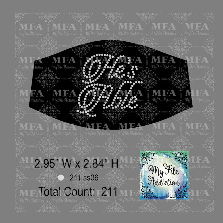 He's Able Small Rhinestone Digital Download File