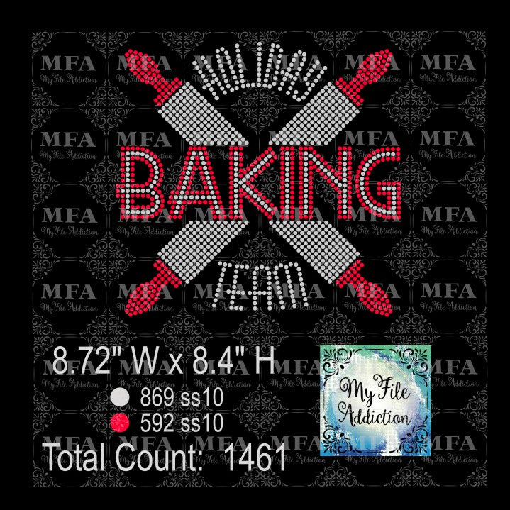 Holiday Baking Team Rhinestone Digital Download File - My File Addiction
