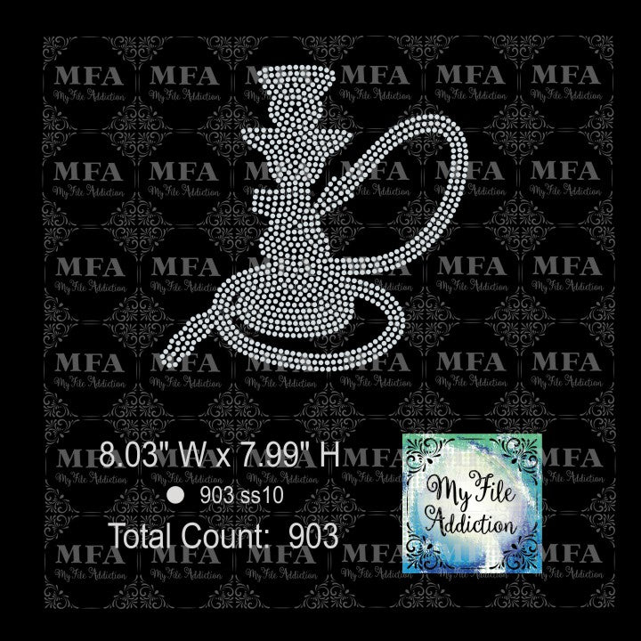 Hookah Rhinestone Digital Download File
