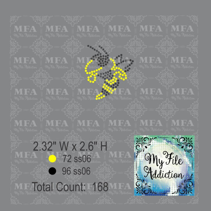 Hornet Mini Mascot Rhinestone Digital Download File