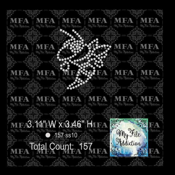 Hornet Small Mascot Rhinestone Digital Download File