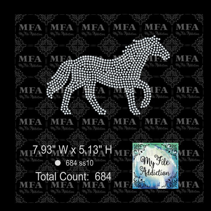 Horse 2 Rhinestone Digital Download File