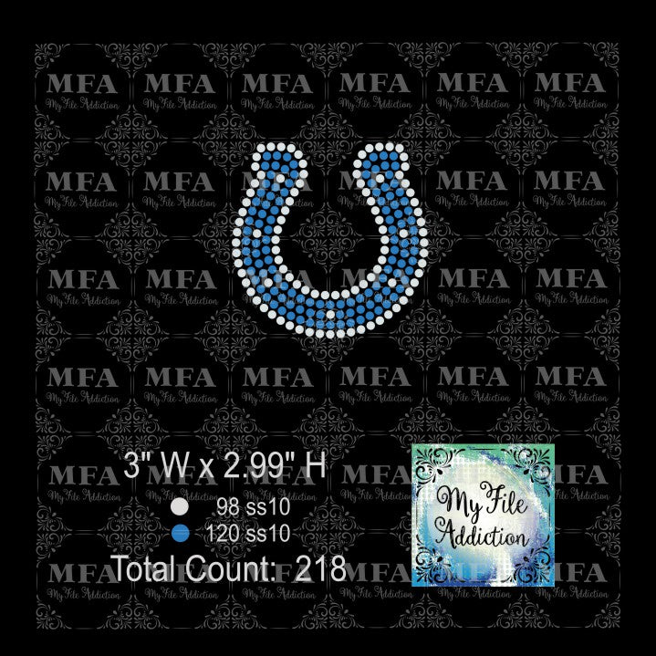 Horseshoe Rhinestone Digital Download File