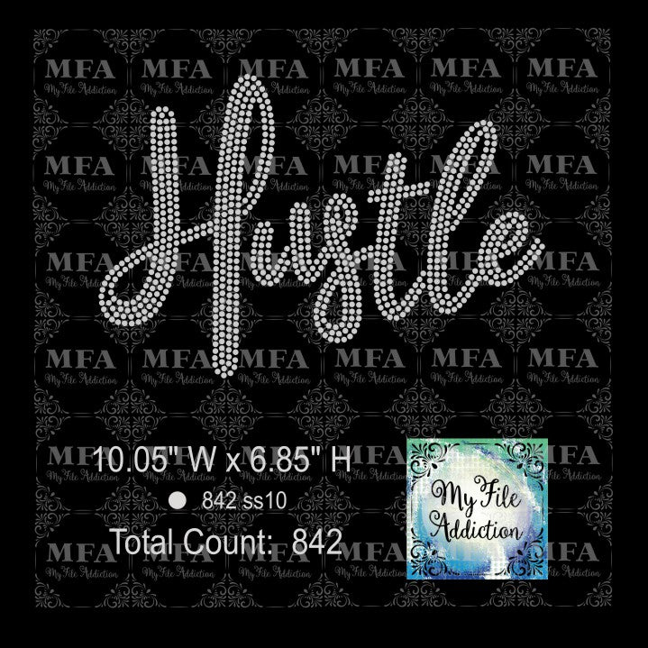 Hustle Rhinestone Digital Download File - My File Addiction