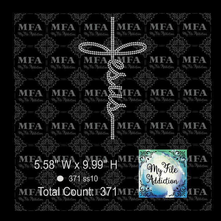 Jesus Cross Rhinestone Digital Download File - My File Addiction