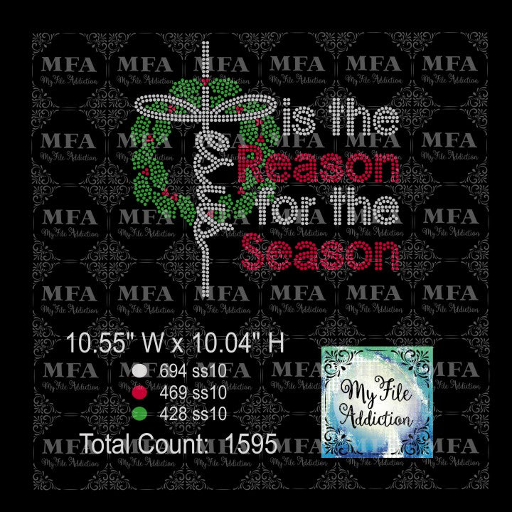 Jesus Is The Reason 3 Rhinestone Digital Download File